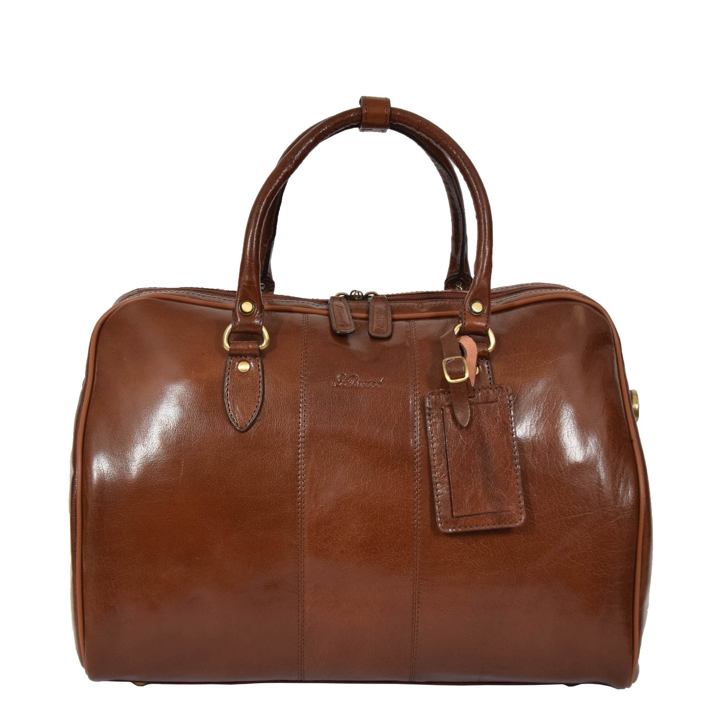 Zip Around Leather Travel Holdall Monaco Tan