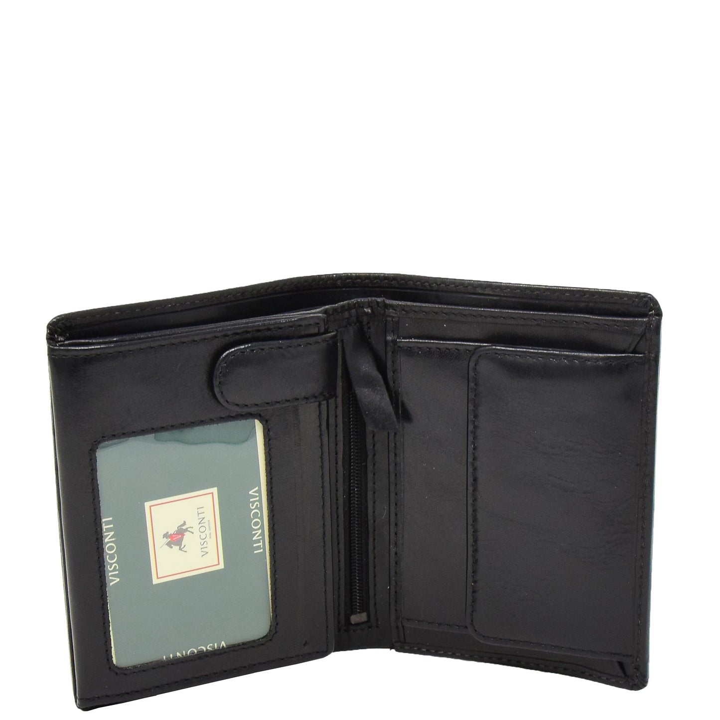 Mens Large Leather Bifold Wallet Toronto Black 3