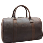 Genuine Leather Holdall Weekend Multi Use Duffle Bag ADEL Brown 3