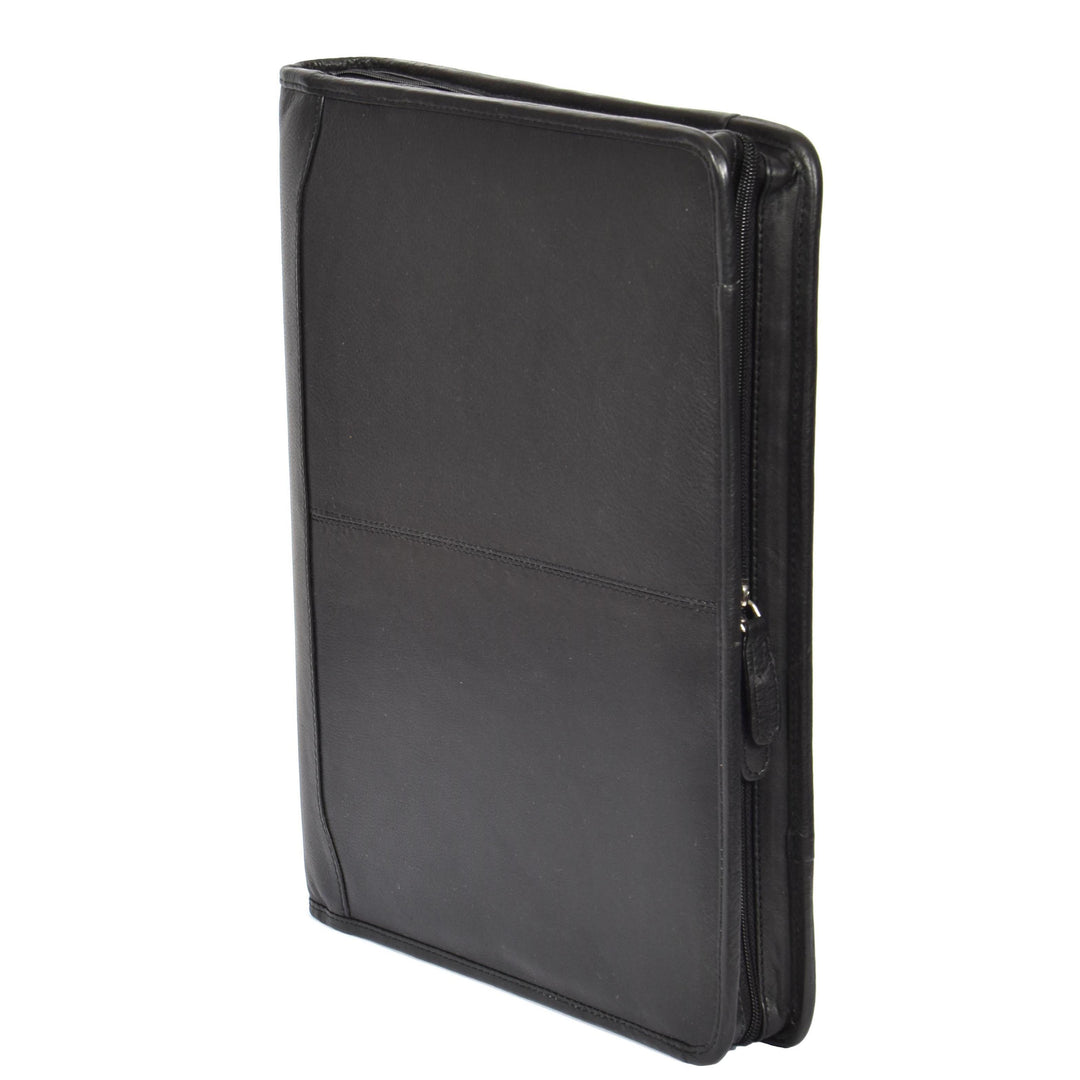 Luxury Leather Ring Binder Folio Case Braga Black 2