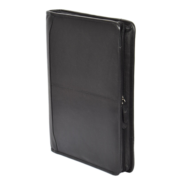 Luxury Leather Ring Binder Folio Case Braga Black 2