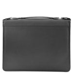 Real Leather Portfolio Case with Carry Handle HL49 Black 2