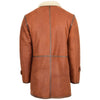 Mens Real Sheepskin Duffle Hooded Coat Vincent Whiskey 2