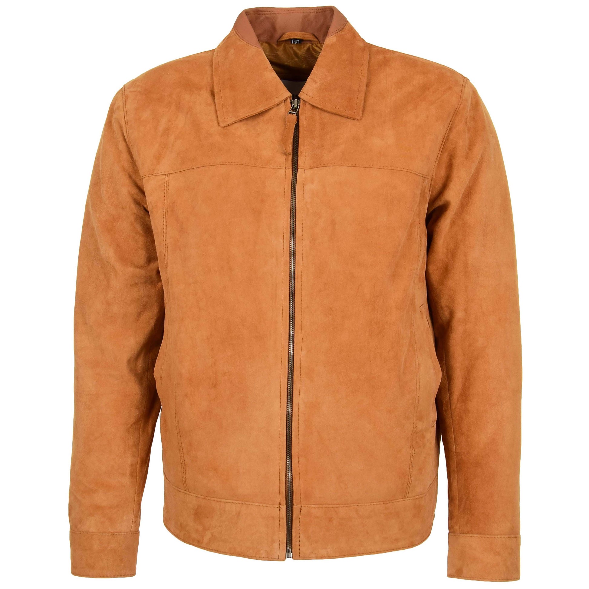 Mens Real Suede Casual Harrington Jacket Larry Tan 2