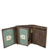 Mens Bifold Vintage Leather Wallet Vienna Brown 4