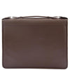 Real Leather Portfolio Case with Carry Handle HL49 Brown 1