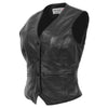 Womens Leather Classic Buttoned Waistcoat Rita Black 3