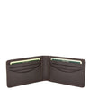 Slim Fold Leather Card Wallet Madrid Brown 3