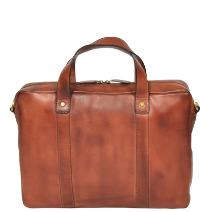 slim line leather briefcase