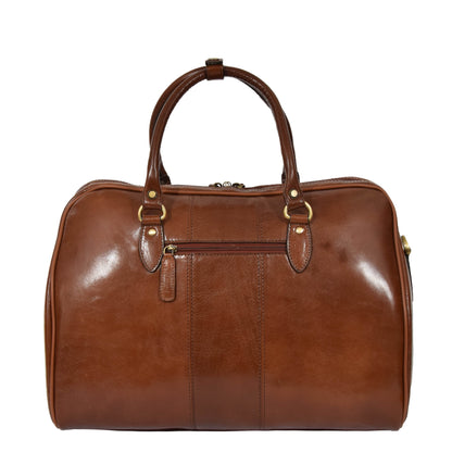 Zip Around Leather Travel Holdall Monaco Tan