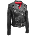 Womens Leather Biker Brando Jacket Kate Black 2