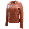 Womens Soft Leather Biker Style Jacket Elyza Timber 2