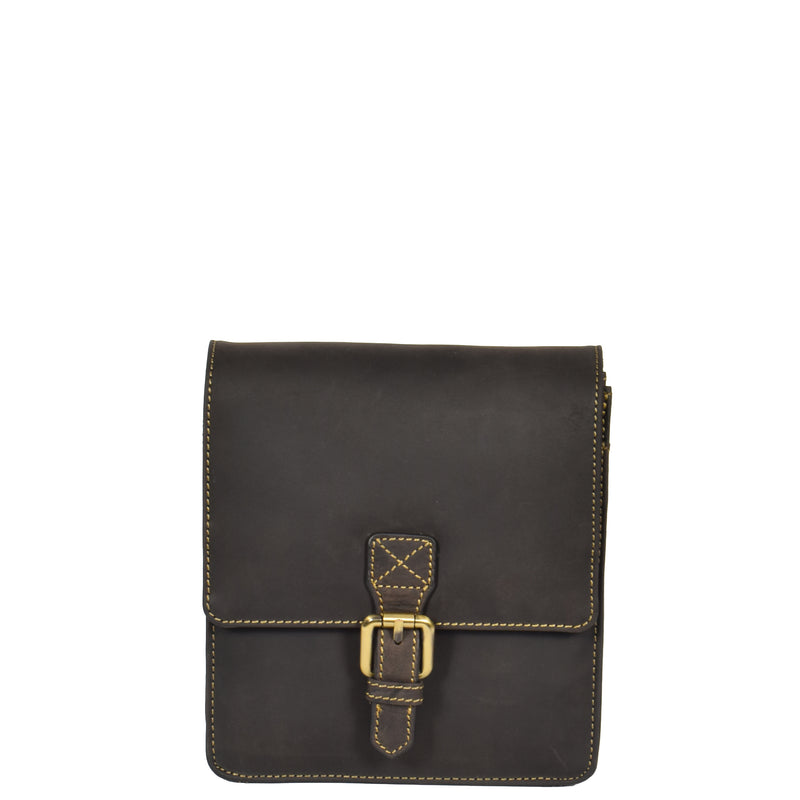 flap over leather bag