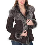 womens leather sheepskin coat