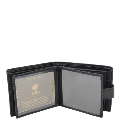 Mens Bifold Leather Notecase Wallet Pablo Black 4