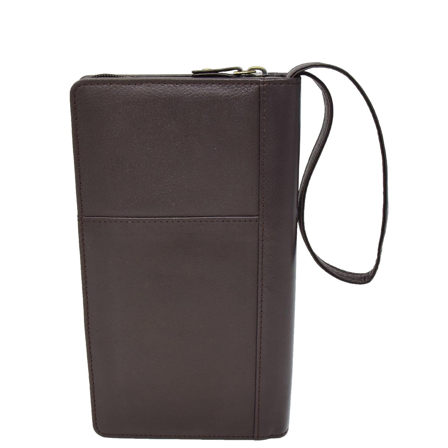 Zip Around Documents Leather Wallet Perth Brown 3