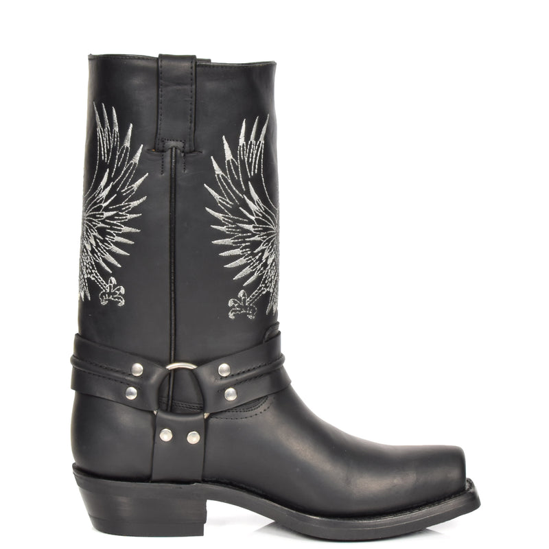 block heel leather boots