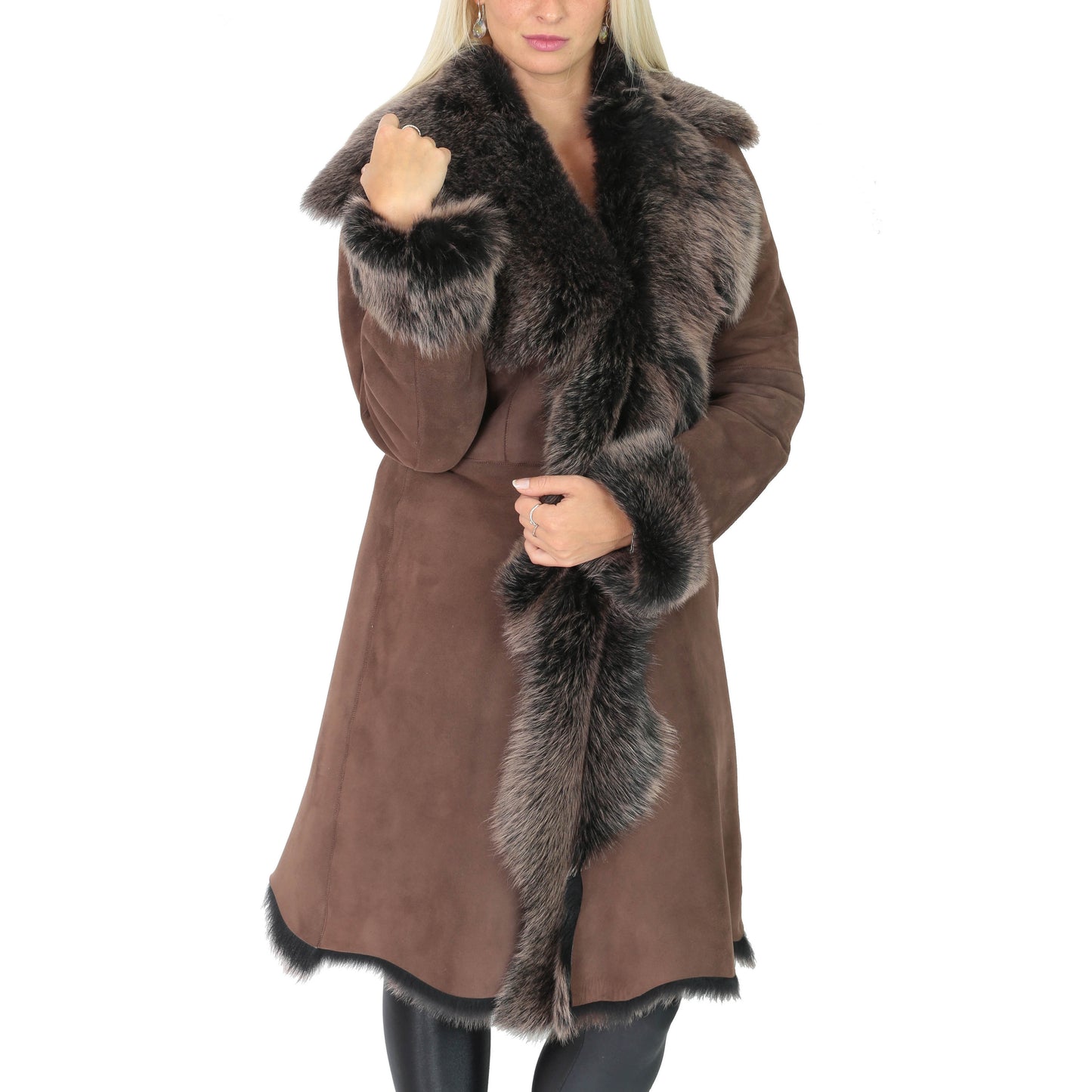 ladies sheepskin coat