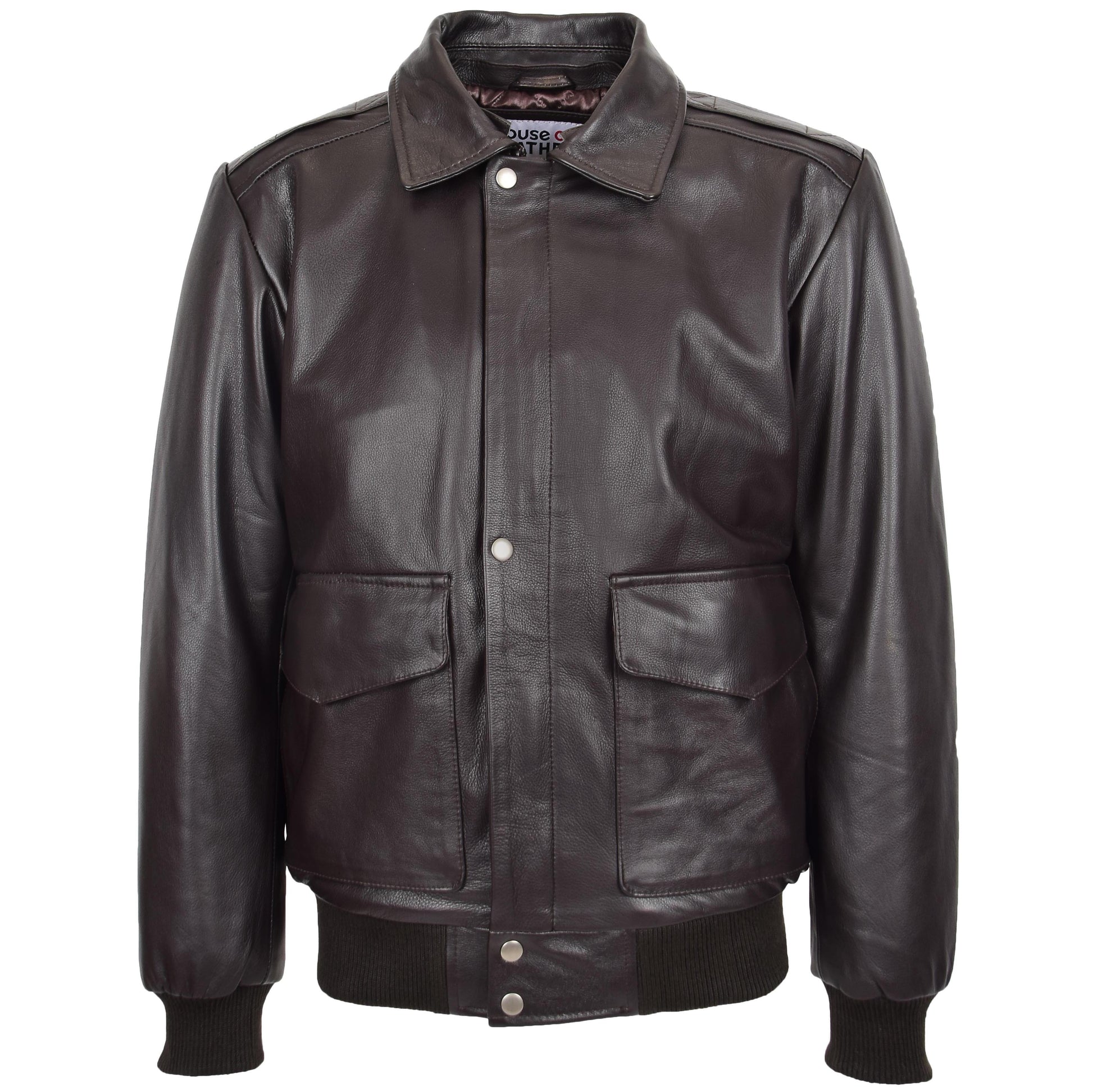 Mens Leather Bomber Jacket G-1 Aviator Style Jarrod Brown 23