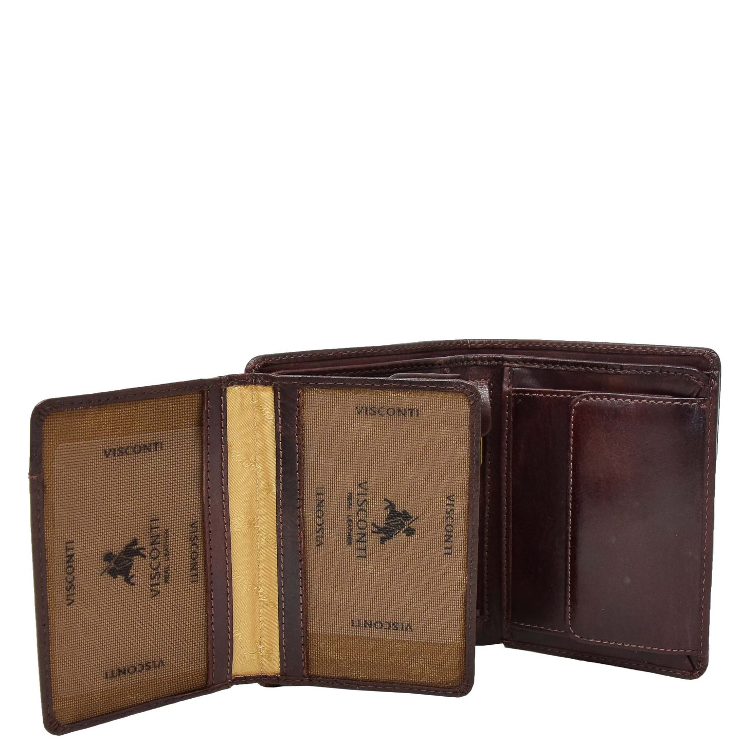 Mens RFID BiFold Leather Wallet Taunton Brown 4