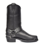 block heel leather cowboy boots