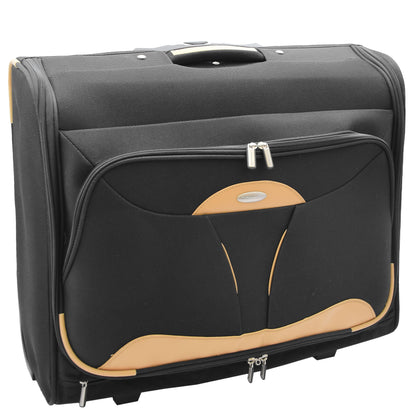 Large Capacity Travel Suit Carrier H154 Black Beige