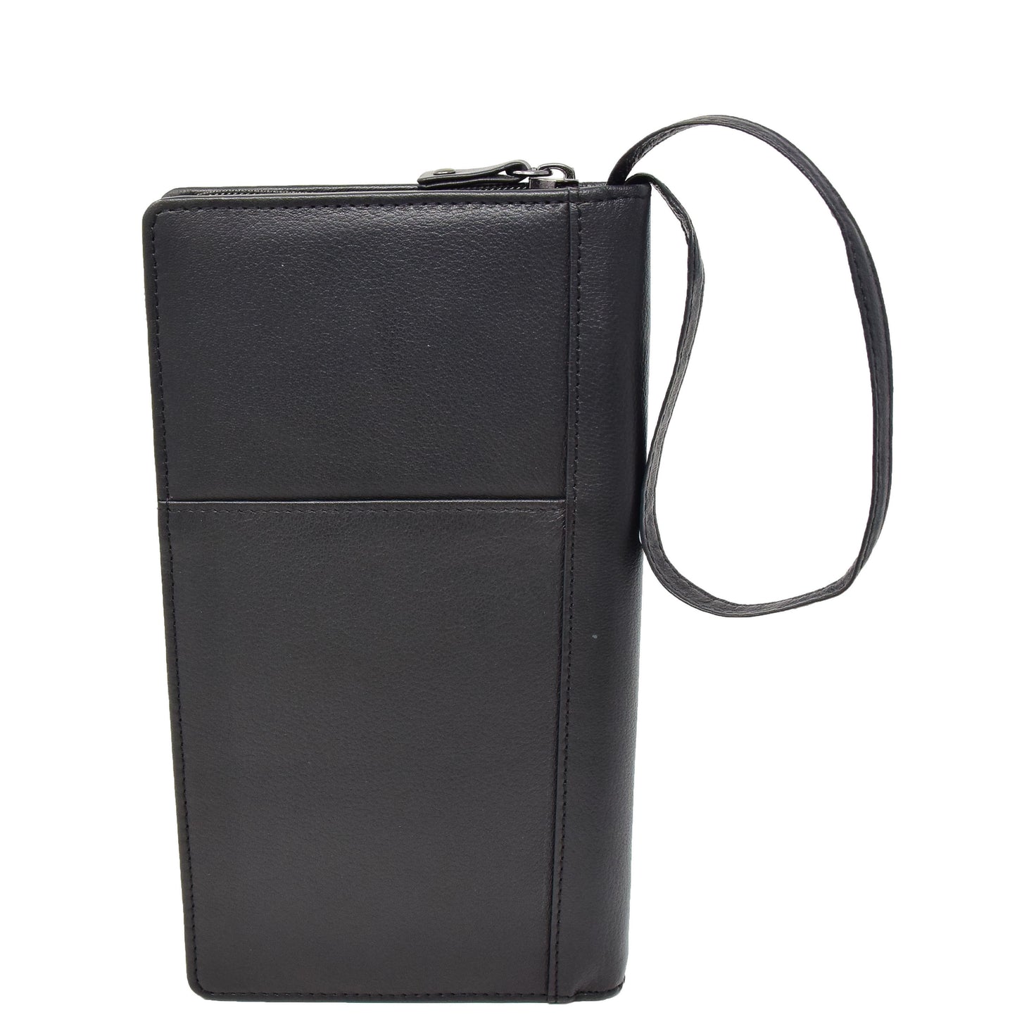 Zip Around Documents Leather Wallet Perth Black 3