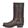 western heel leather boot