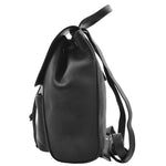 Real Leather Classic Travel Backpack HOL841 Black 3