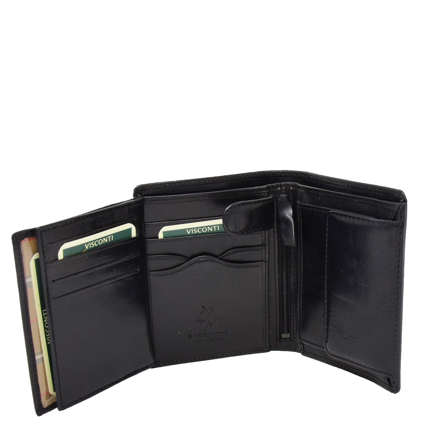 Mens Large Leather Bifold Wallet Toronto Black 5