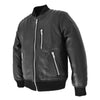 Boys Real Leather Bomber Varsity Style Jacket Lucas Black 4