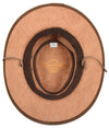 Leather Cowboy Hat Removable Chin Strap HL001 Brown 5