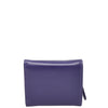 Womens Small Trifold Leather Purse Carmel Purple 2