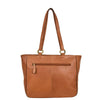 Womens Leather Classic Shopper Fashion Bag Sadie Tan back