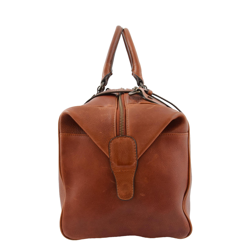 Luxury Leather Travel Holdall Duffle Coleford Tan 3