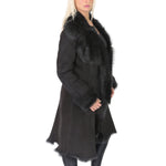 shearling fur coat for women's