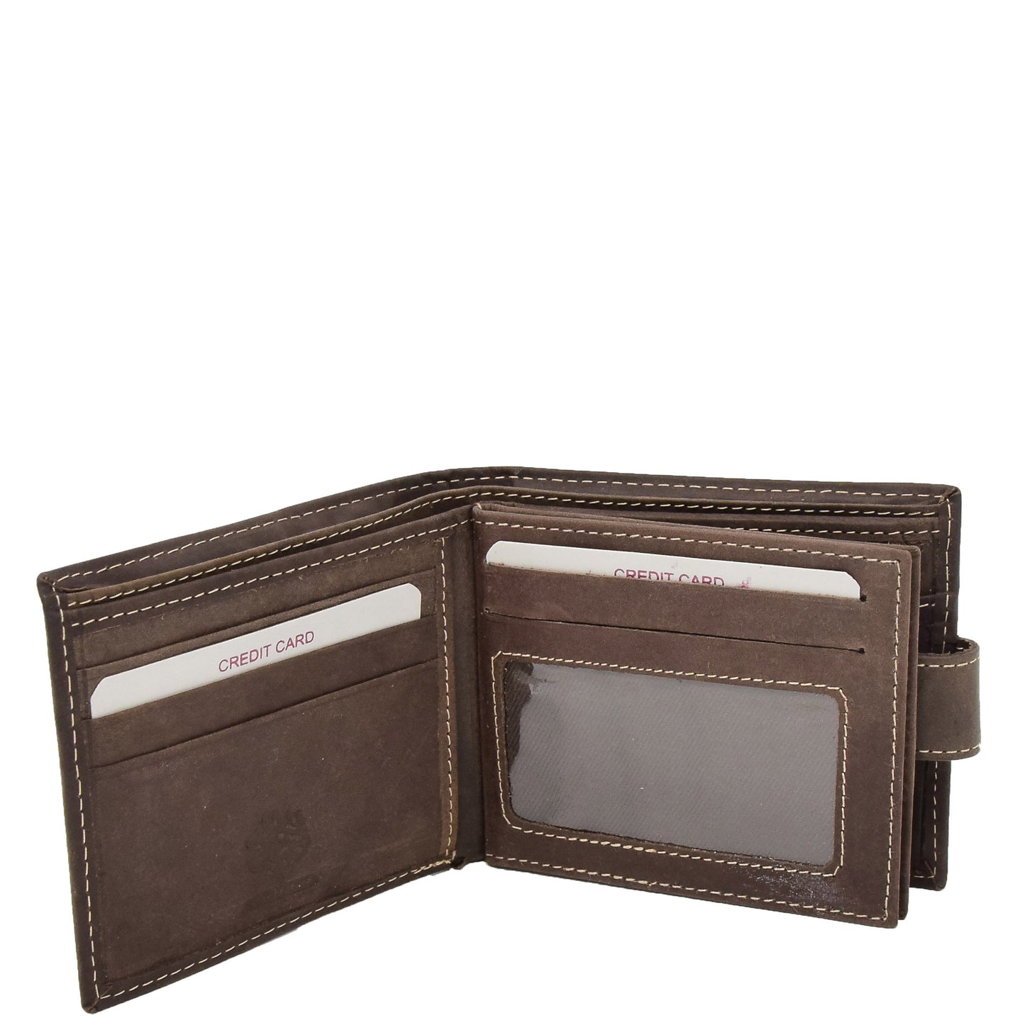 Mens Bifold Leather Notecase Wallet Pablo Brown 5