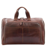 Genuine Leather Travel Holdall Overnight Bag HL015 Brown 1