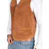 soft suede waistcoat for gents