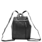 Real Leather Classic Travel Backpack HOL841 Black 1