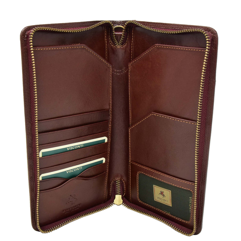 Exclusive Leather Passport Travel Wallet Hastings Brown 4