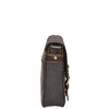 leather flap over case with an adjustable shoulder strap