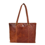 Womens Leather Classic Shopper Bag Sadie Tan 4