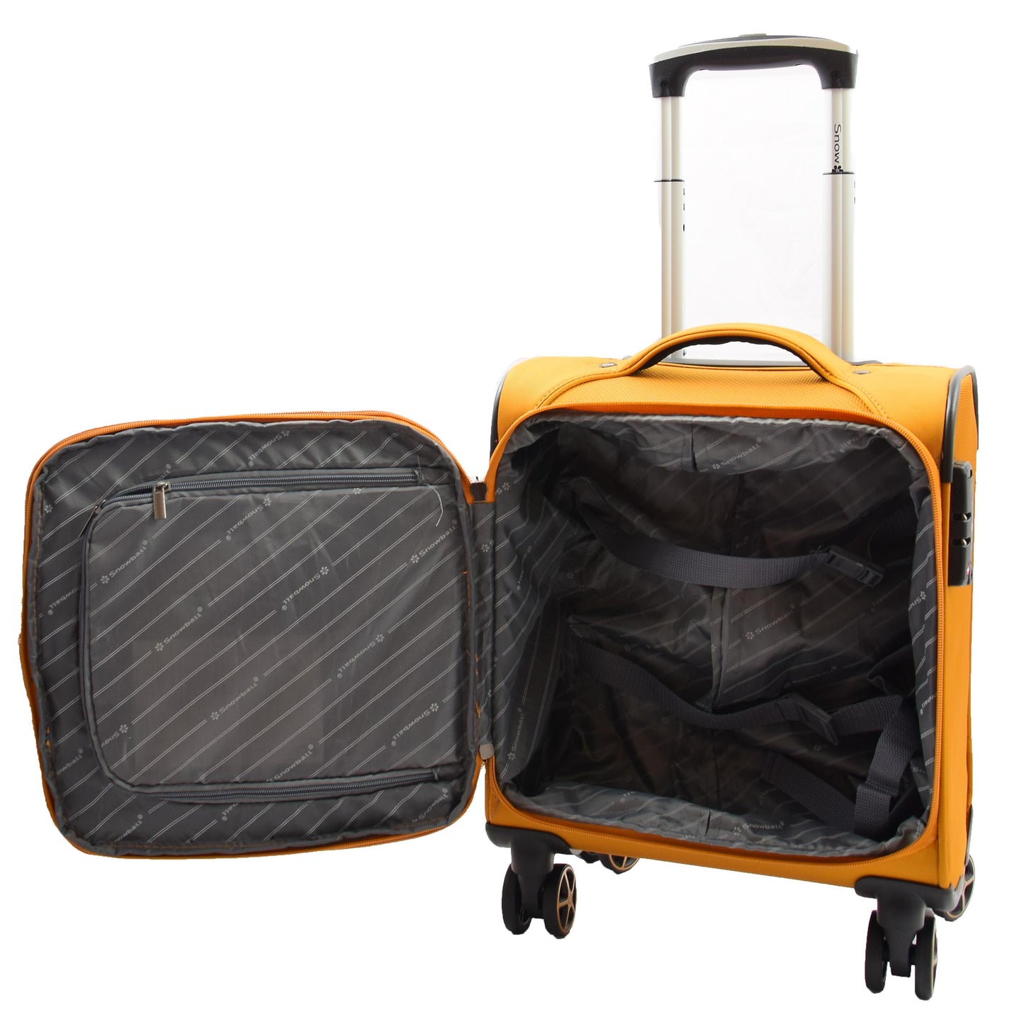 Expandable 8 Wheel Soft Luggage Japan Yellow 5