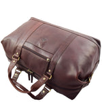 Real Leather Travel Holdall Large Duffle Bag Texas Brown 5