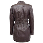 Womens Detachable Hoodie Leather Coat Kathy Brown 4