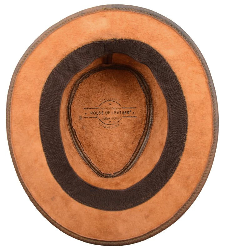 Real Leather Trilby Hat Soft Lightweight HL004 Reddish Brown 4