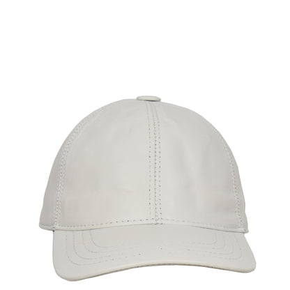 precurved bill leather cap