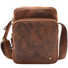 Mens Small Smart Crossbody Bag Organiser Genuine Leather Multi Pockets Riga 5