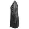 Womens 3/4 Length Soft Leather Classic Coat Macey Black 4